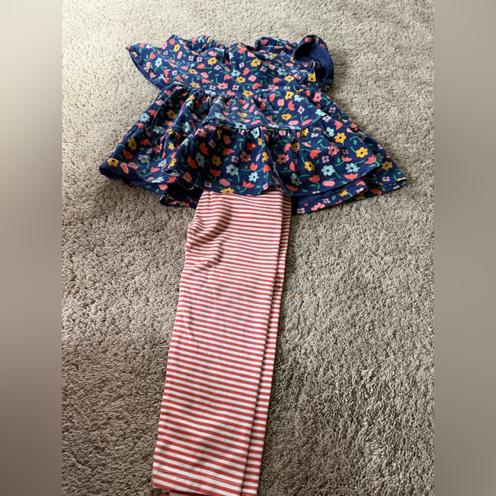 Hanna Andersson Floral Kids Matching Set - Blue, Pink, Yellow